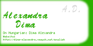 alexandra dima business card